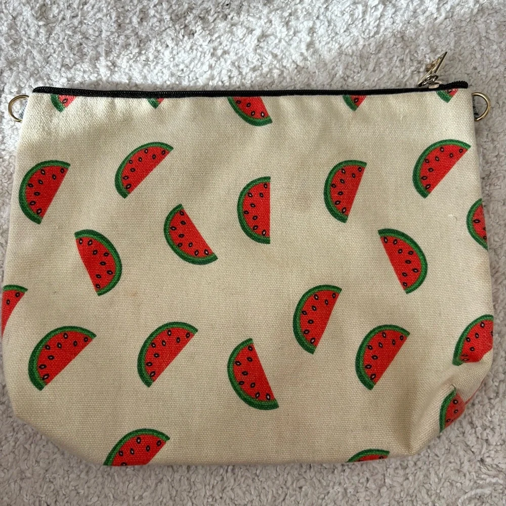Watermelon Print Cream Clutch Zip Pouch - Picture 7 of 13